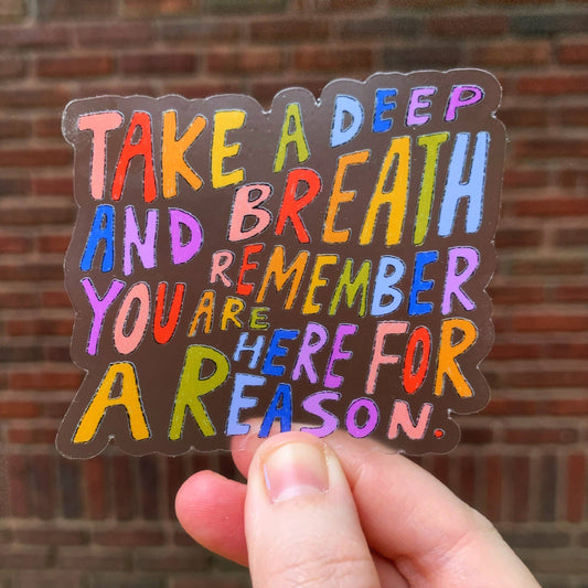 Deep Breath Transparent Sticker