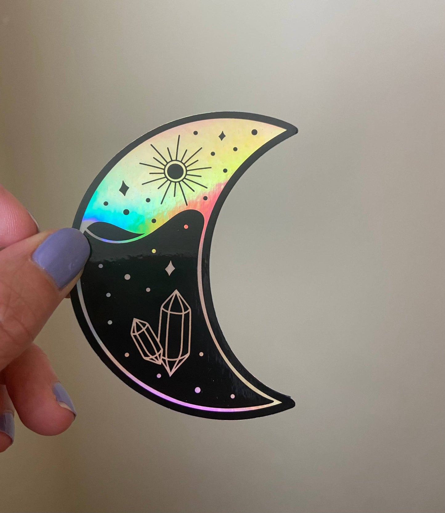 Mystic Moon Holographic Sticker - Arcana