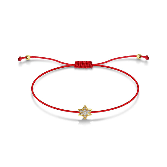 Adjustable Magen David Bracelet