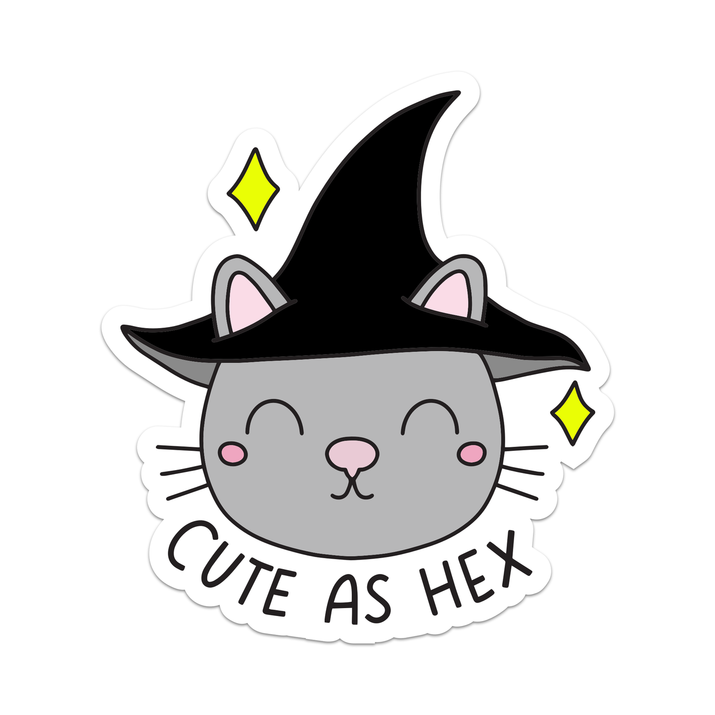 Cute as Hex Cat Sticker