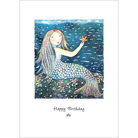 Mermaid Birthday Greeting Card (Set of 6)