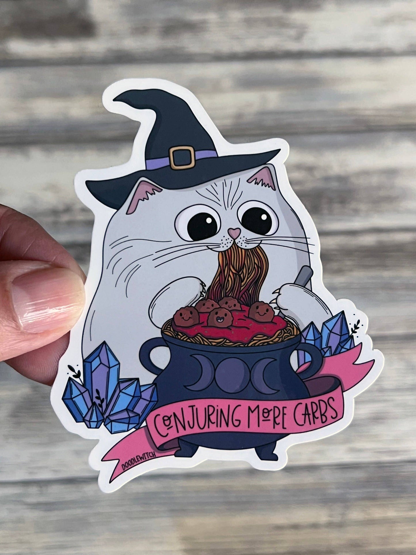Cat Conjuring More Carbs Sticker