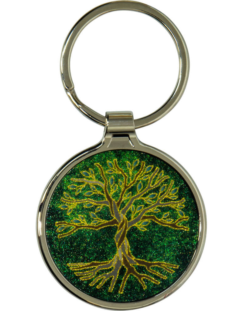 Tree Ring Key Chain Green Tree of Life Key Chain – Arcana