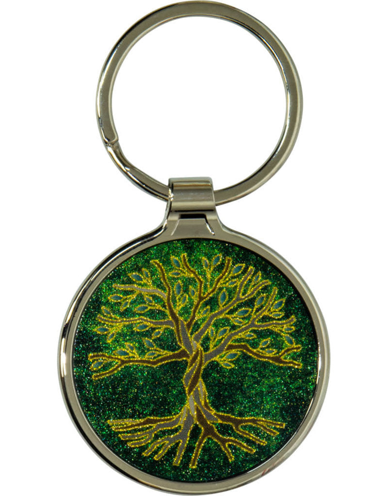 Green Tree of Life Key Chain